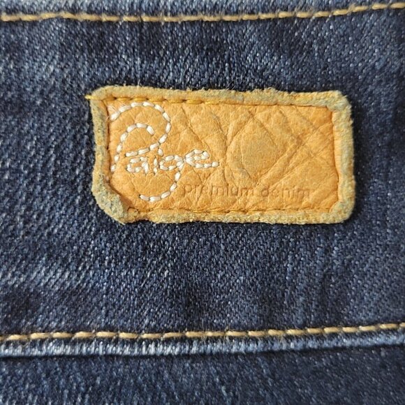 Paige Bootcut Jeans Size 27 28X31 Hidden Hills High Rise Dark Wash - Picture 4 of 11